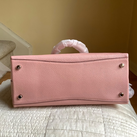 Coach Emma Satchel Crossbody Bag Pebble Leather Petal - Picture 6 of 16